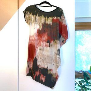 Independent Canadian Designer Watercolour Draped Dress